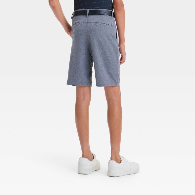 slide 2 of 3, Boys' Golf Shorts - All In Motion™ Heather Gray 7: Lightweight Bottoms, UPF 50+, Recycled Polyester, Spandex, 1 ct