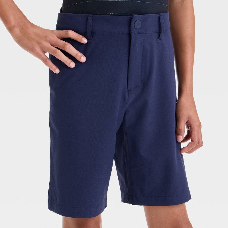 slide 3 of 3, Boys' Golf Shorts - All In Motion™ Navy Blue 7: UPF 50+, 4-Way Stretch, Lightweight Fabric, 1 ct