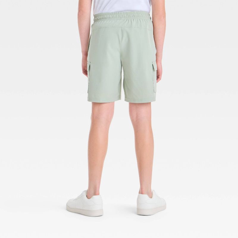 slide 2 of 3, Boys' Adventure Shorts - All In Motion™ Light Green S: Recycled Polyester, Elastic Waist, Side Pocket, 1 ct