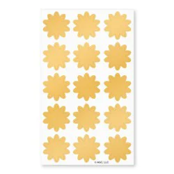 American Greetings 30ct 2 Sheets Stickers or Envelope Seals Shiny Gold Star Burst