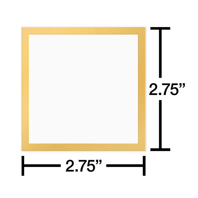 slide 3 of 3, American Greetings 10ct Blank Mini Stationery Note Cards with Envelopes Gold/White, 10 ct