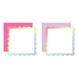 American Greetings 10ct Blank Mini Stationery Note Cards with Envelopes Pink/Purple
