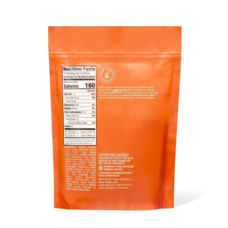 slide 2 of 4, Taco Seasoned Crunchy Coated Peanuts - 10oz - Good & Gather™, 10 oz