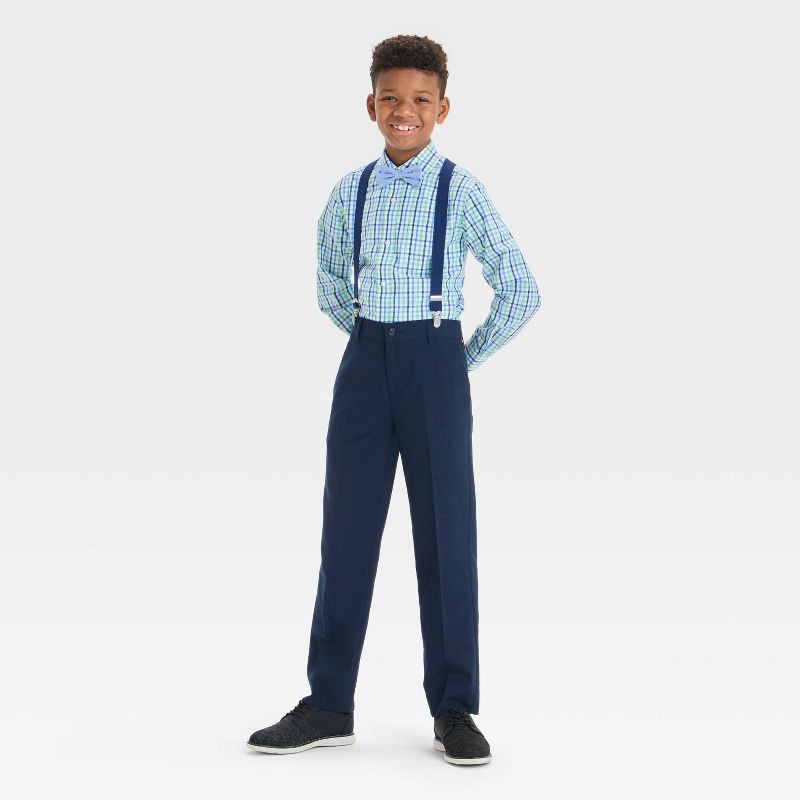 slide 3 of 3, Boys' Regular Fit Suit Pants - Cat & Jack™ Navy Blue 14, 1 ct