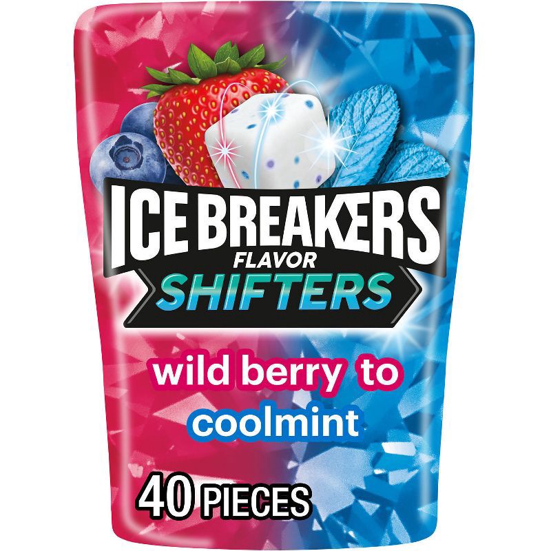 slide 1 of 7, Ice Breakers Ice Cubes Flavor Shifters Wild Berry Coolmint Flavored Gum Bottle Pack 3.24 oz, 3.24 oz