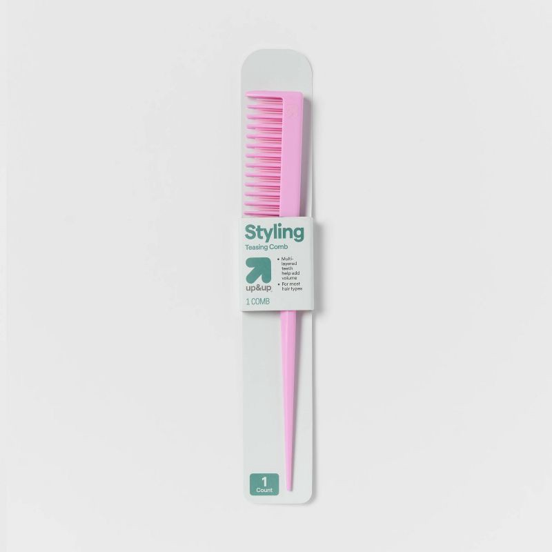 slide 1 of 3, Teasing Styling Comb - Pink - up&up™, 1 ct
