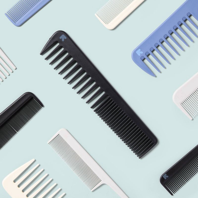 slide 2 of 3, Dual Sided Styling Comb- Black - up&up™, 1 ct