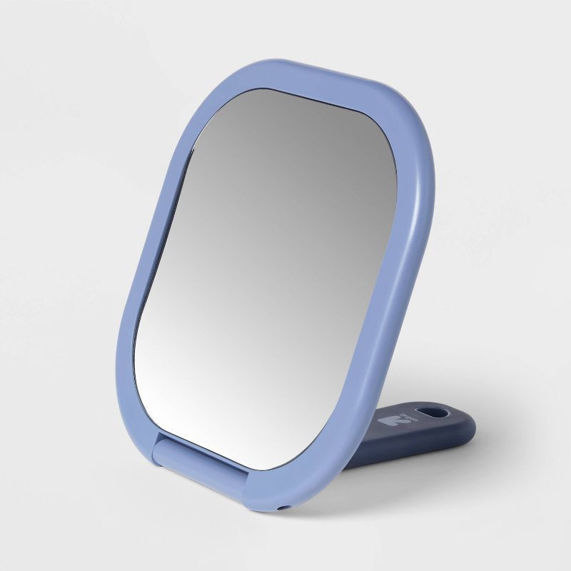 slide 3 of 5, Large 2-Sided Handheld Makeup Mirror 1x and 5x Magnification - up&up™, 1 ct