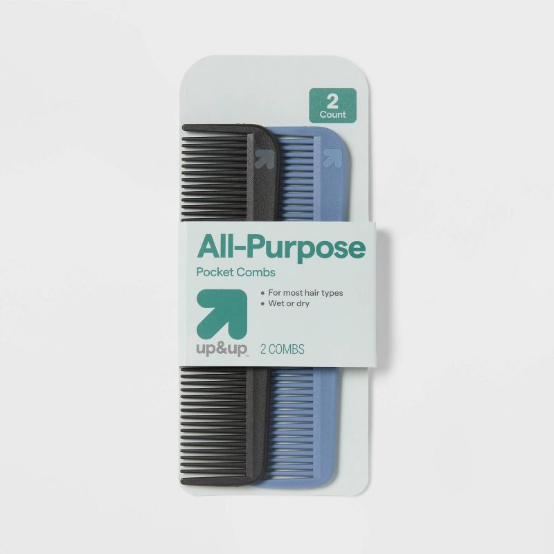 slide 1 of 3, Pocket Styling Comb - 2pk - up&up™, 2 ct