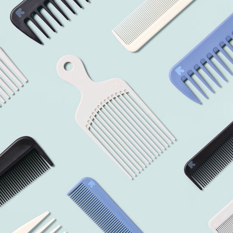 slide 2 of 3, Pick Fine Tooth Combs - Gray - up&up™, 1 ct