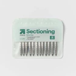 Hair Sectioning Metal Hair Clips - 12pk - Silver - up&up™