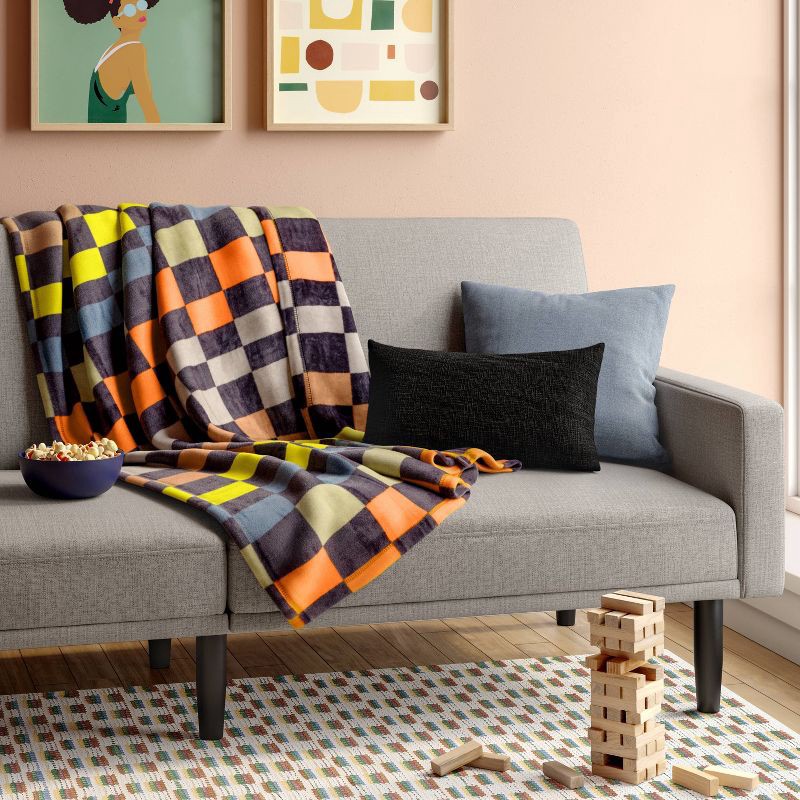 slide 2 of 5, Novelty Recycled Printed Plush Throw Squares, 1 ct