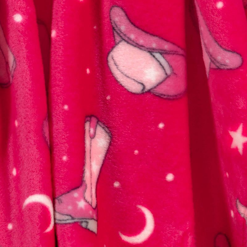 slide 5 of 5, Novelty Recycled Printed Plush Throw Cowboy Boots, 1 ct