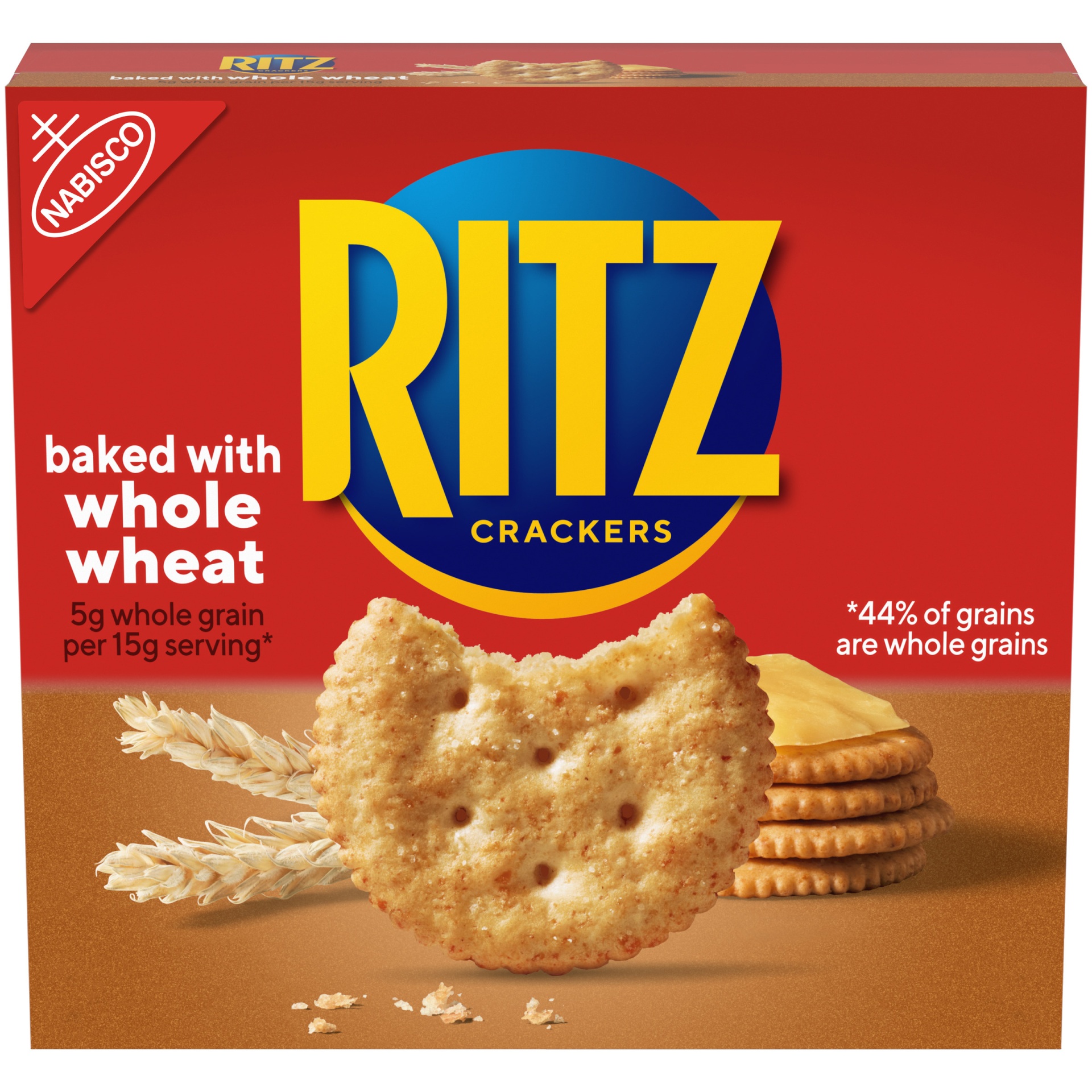 slide 1 of 13, Ritz Whole Wheat Crackers, 12.9 oz