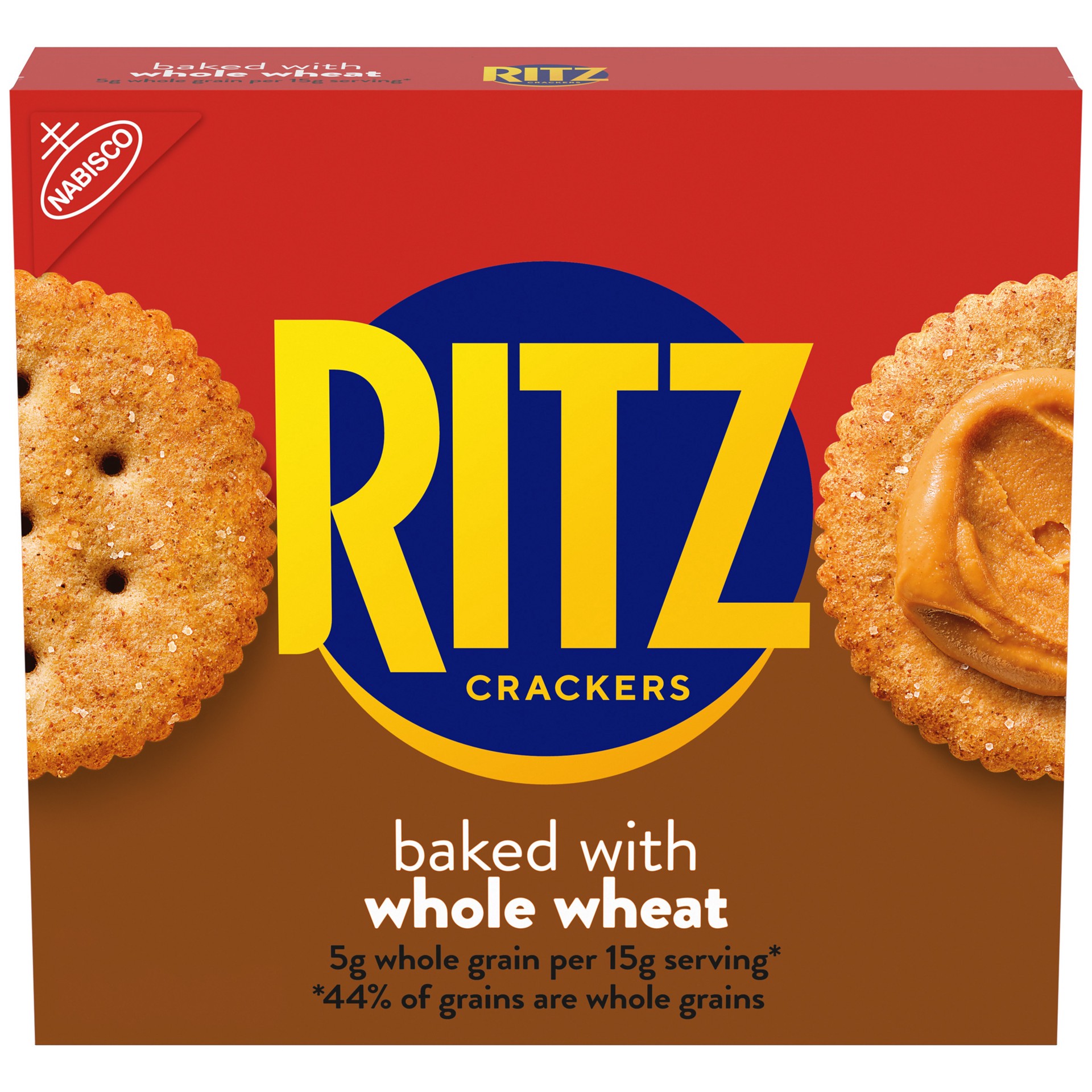 slide 1 of 9, Ritz Whole Wheat Crackers - 12.9oz, 12.9 oz