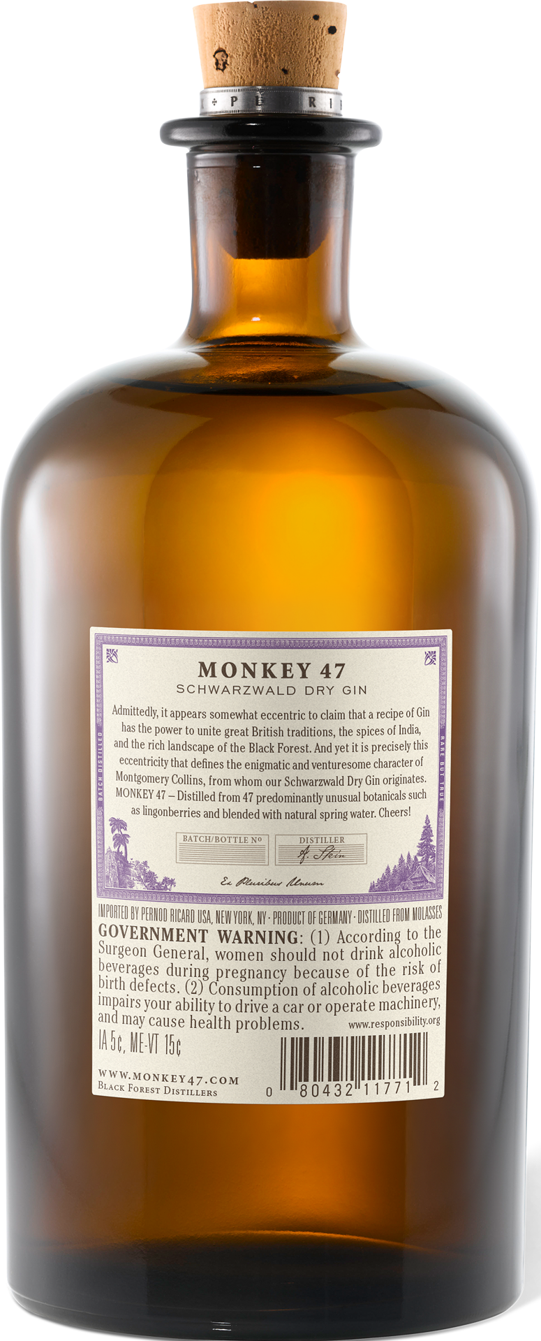 slide 8 of 10, Monkey 47 Schwarzwald Dry Gin 750 ml, 750 ml