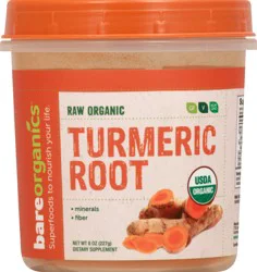BareOrganics Organic Raw Turmeric Root 8 oz