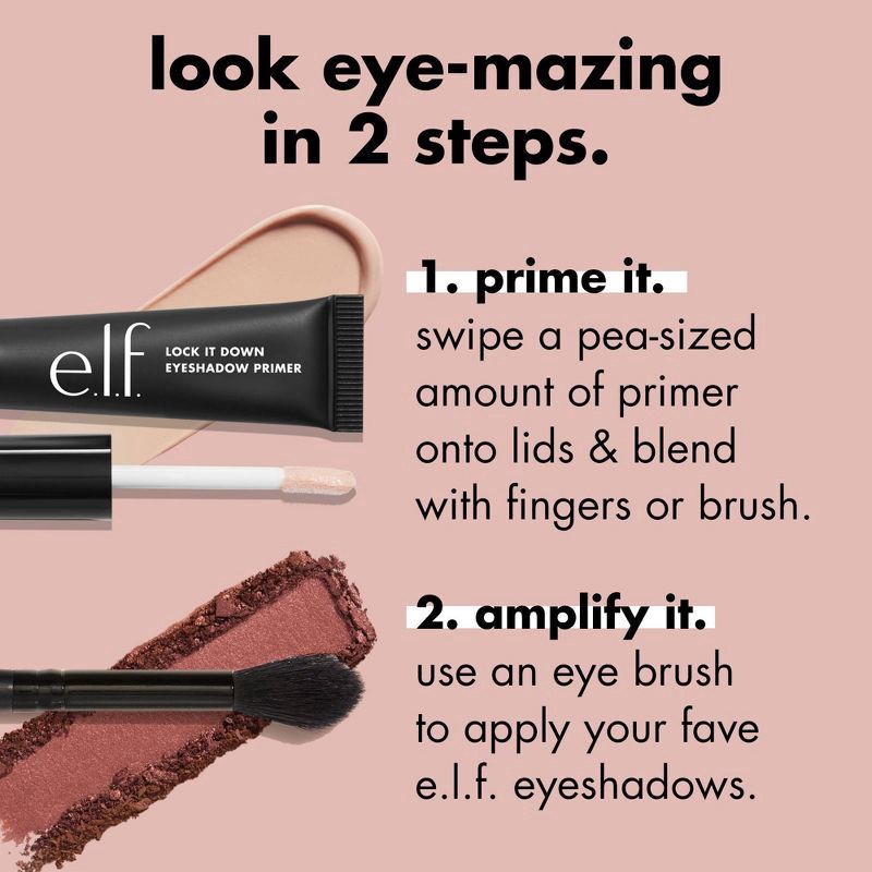 slide 3 of 10, e.l.f. Cosmetic Eyeshadow Primer - Lock It Down - 0.23 fl oz, 0.23 fl oz