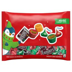 Hershey's, Reese's and Rolo Assorted Chocolate Flavored Christmas Candy Variety Bag, 19.44 oz