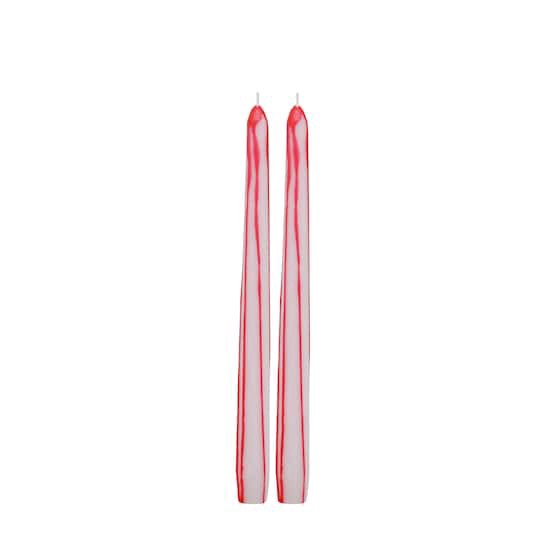 slide 1 of 3, 10" Red Dripping Unscented Taper Candles, 2ct. By Ashland, 2 ct