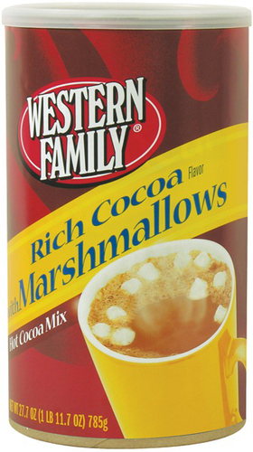 slide 1 of 1, Western Family Cocoa Mx W Mini Marshmallow, 27.7 oz