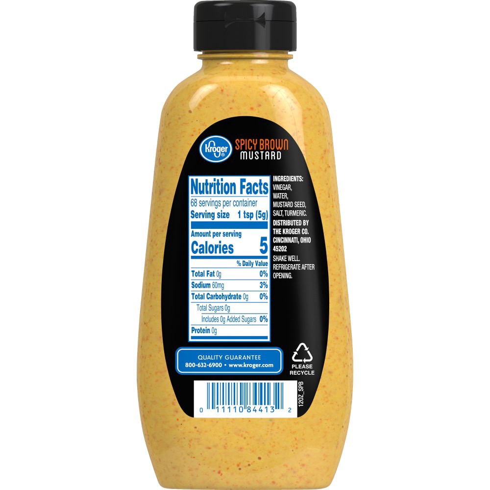 slide 4 of 4, Kroger Spicy Brown Mustard, 12 oz