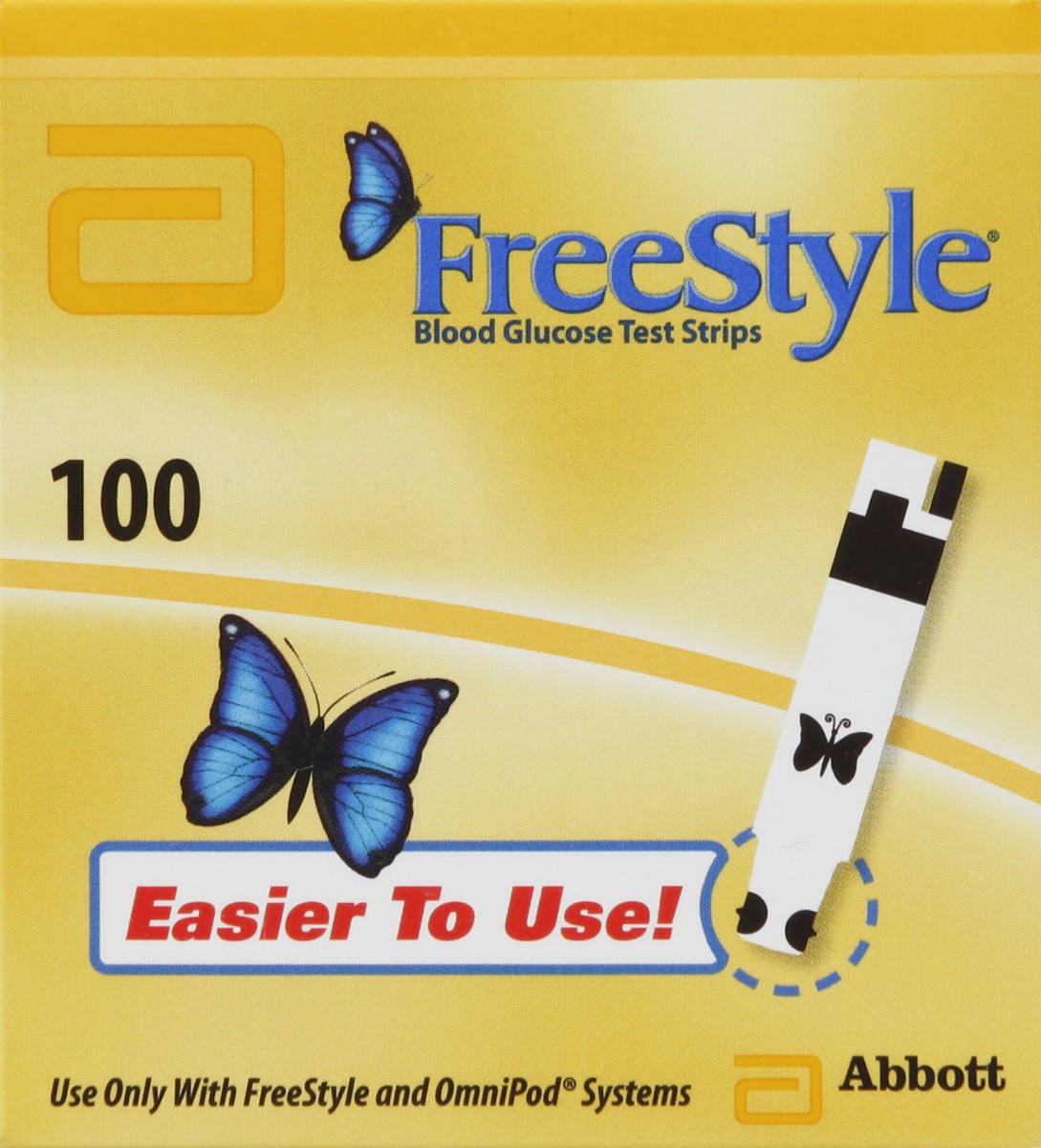 slide 1 of 5, Free Style Test Strips 100 ea, 100 ct