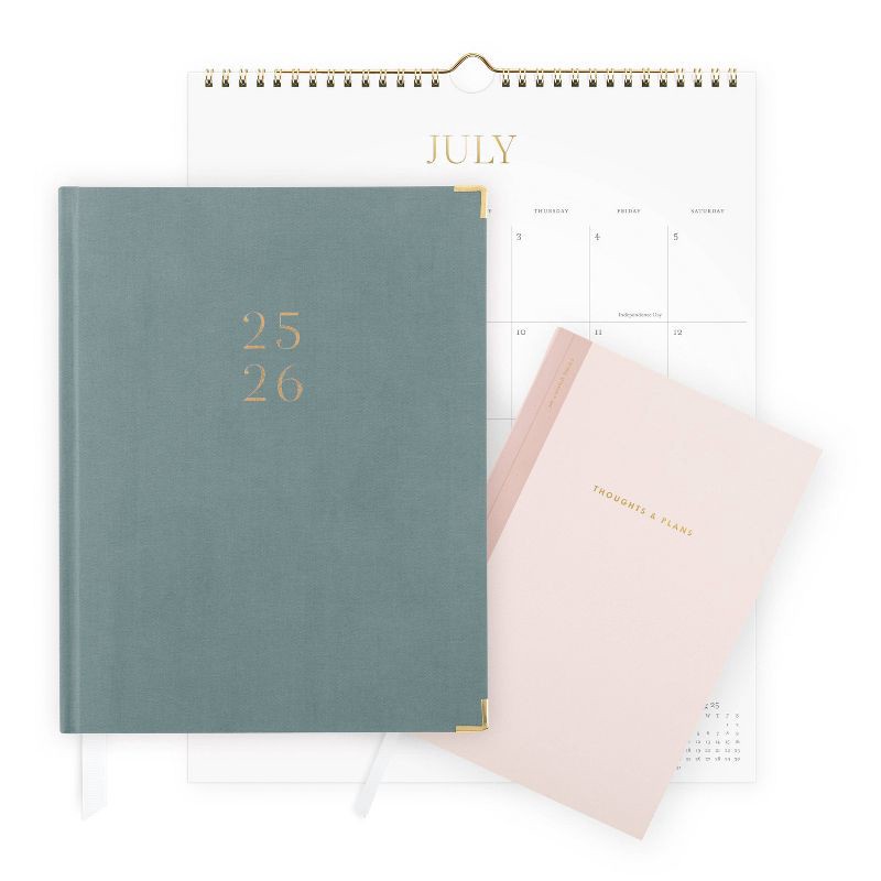 slide 4 of 4, Sugar Paper Essentials Monthly Wall Calendar 3"x12"x15" White/Gold, 1 ct