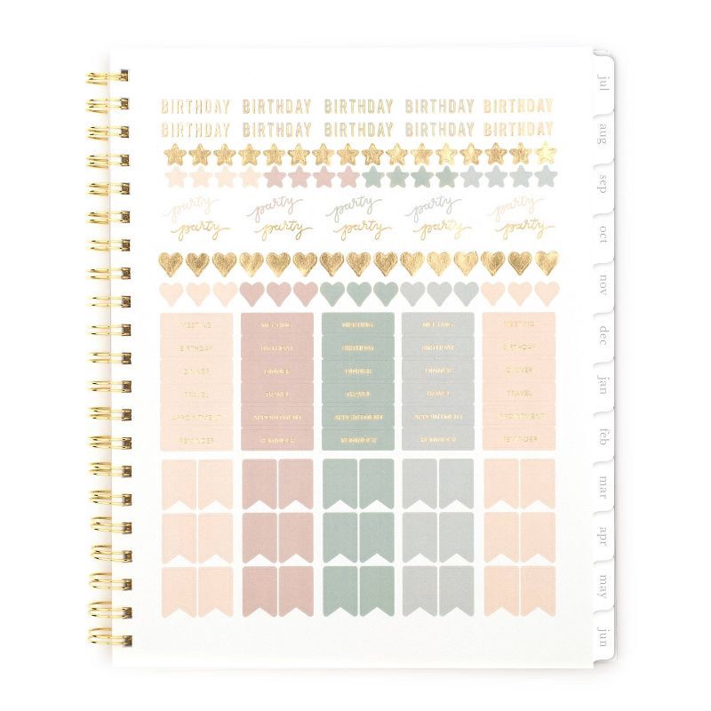 slide 4 of 10, Sugar Paper Essentials Paper Frosted Poly Weekly/Monthly Khaki July 2025 to June 2026, 1 ct