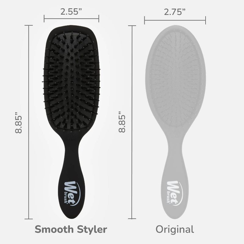 slide 5 of 7, Wet Brush Smooth Styler Detangler Hair Brush - Frost Black, 1 ct
