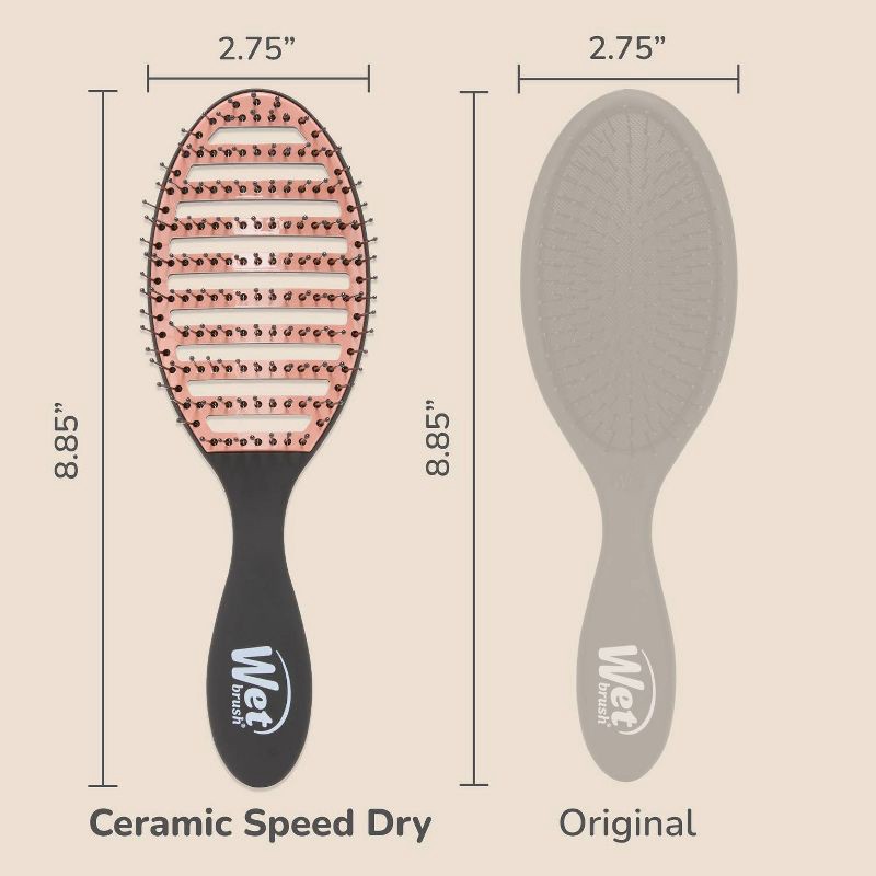 slide 5 of 10, Wet Brush Ceramic Speed Dry Detangling Hair Brush - Black, 1 ct