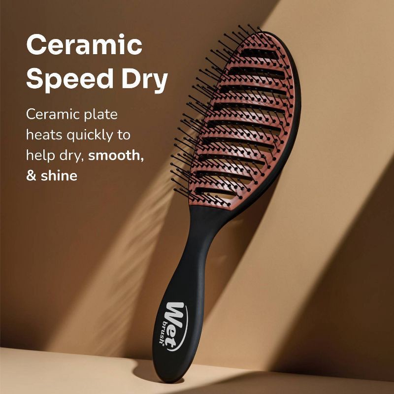 slide 6 of 10, Wet Brush Ceramic Speed Dry Detangling Hair Brush - Black, 1 ct