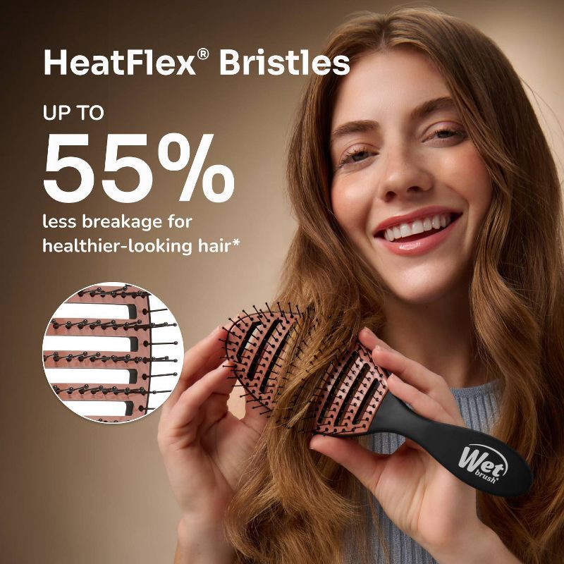 slide 7 of 10, Wet Brush Ceramic Speed Dry Detangling Hair Brush - Black, 1 ct