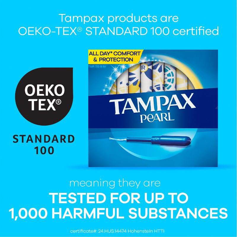 slide 4 of 10, Tampax Pearl Duo Pack Regular/Super Tampons - 48ct, 48 ct