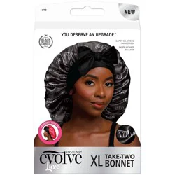Evolve Products XL Take-Two Satin Wide Edge Hair Bonnet: Secures All Hair Types