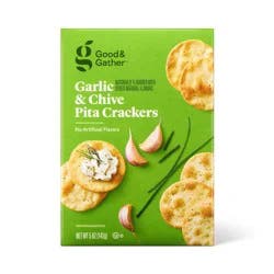 Garlic Naturally Flavored with Other Natural Flavors and Chive Pita Cracker - 5oz - Good & Gather™