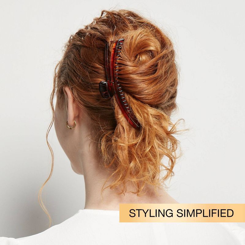 slide 3 of 8, scunci scünci Mixed Size Banana Claw Clips - Fine Hair - 3pcs, 3 ct