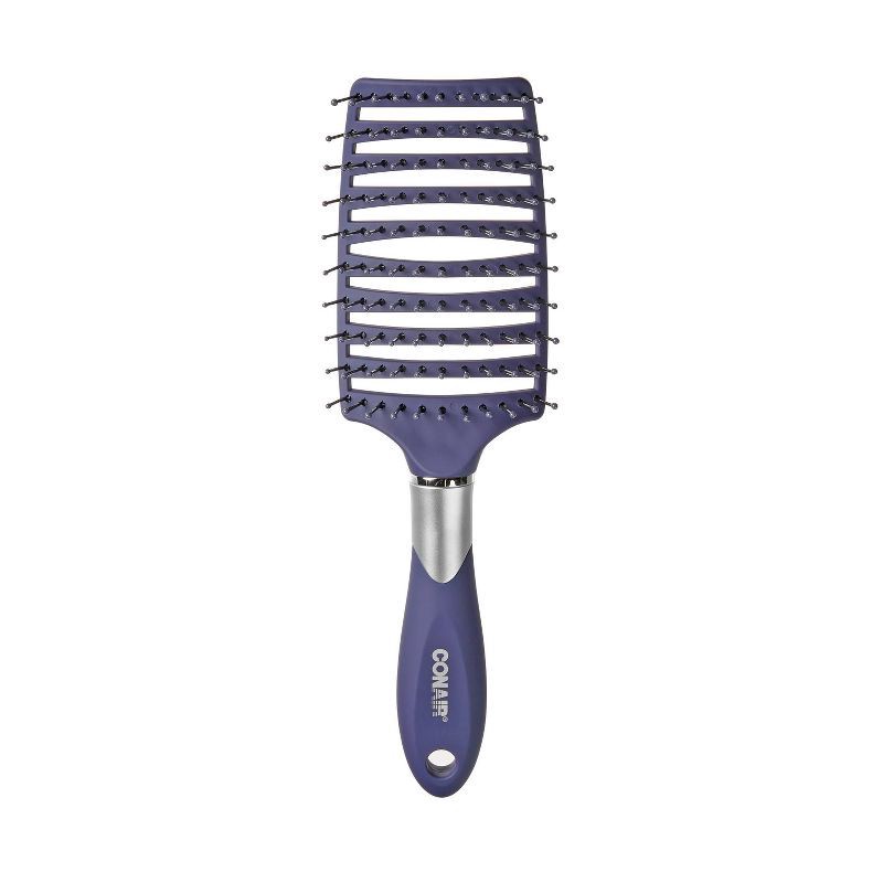 slide 1 of 7, Conair Velvet Touch Concave Vent Hair Brush - All Hair, 1 ct