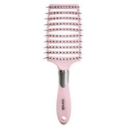 Conair Velvet Touch Concave Vent Hair Brush - All Hair: Nylon Bristles, ABS Material, Hair Styling