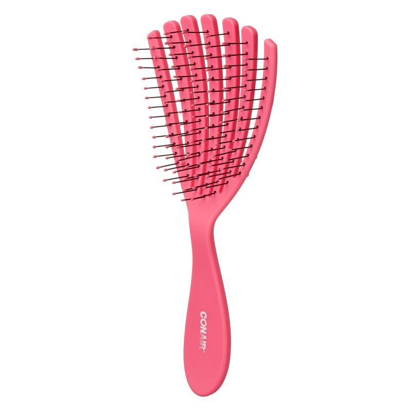 slide 2 of 7, Conair Detangle Delight Curly Hair Detangling Hair Brush, 1 ct