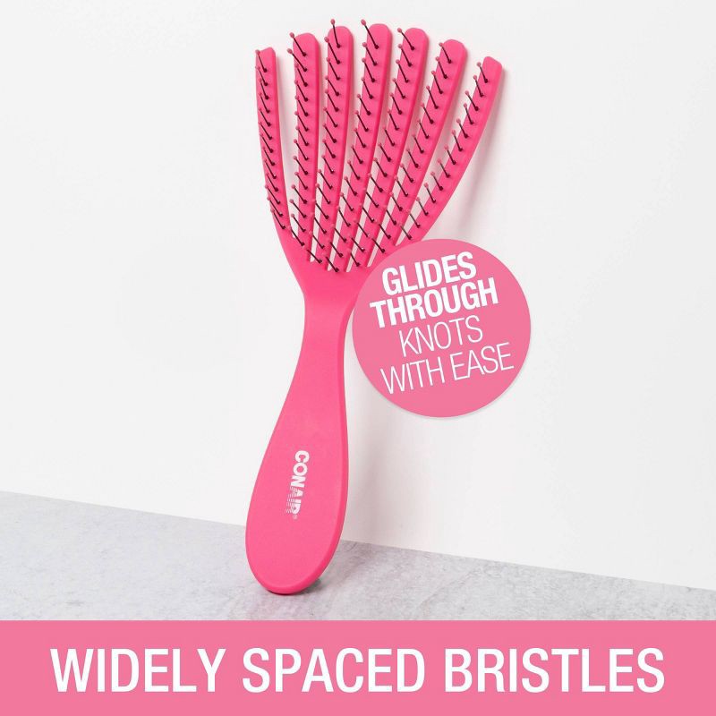 slide 6 of 7, Conair Detangle Delight Curly Hair Detangling Hair Brush, 1 ct