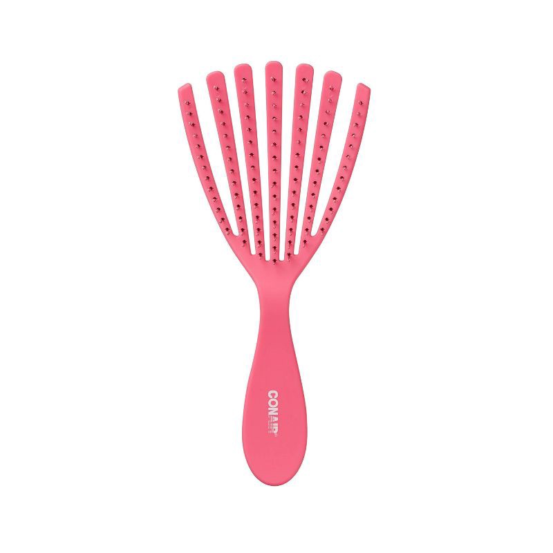 slide 1 of 7, Conair Detangle Delight Curly Hair Detangling Hair Brush, 1 ct