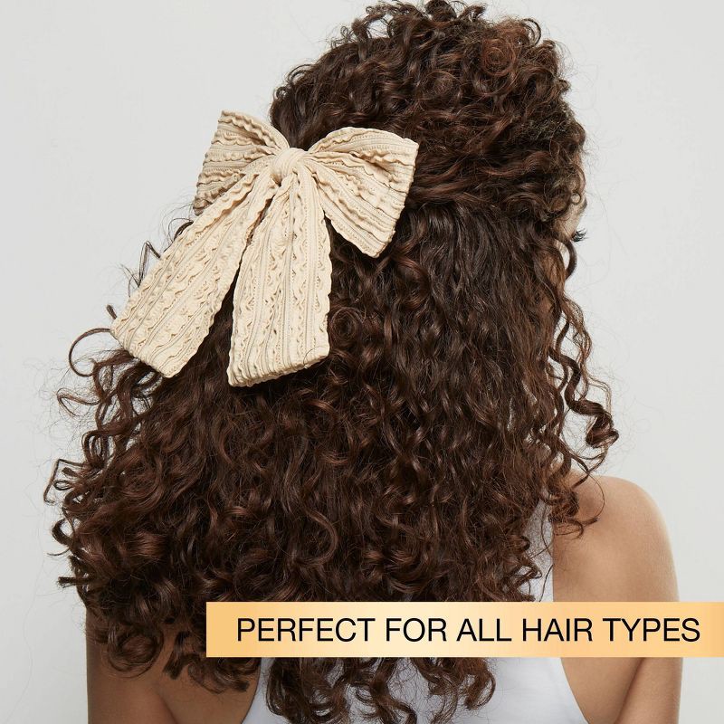 slide 3 of 7, scunci scünci Boho Chic Textured Bow Barrette - Latte - All Hair, 1 ct