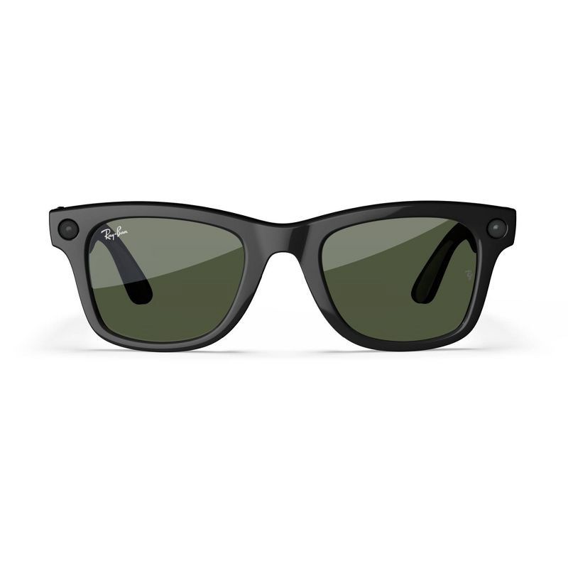 slide 2 of 9, Ray-Ban Meta Wayfarer - (Gen 1) Glasses with Meta AI, Audio, Photo, Video Compatibility - Shiny Black, Green: Smart Glasses with Meta AI, 1 ct