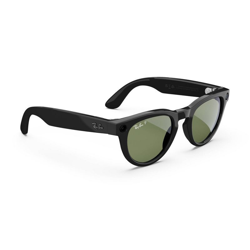 slide 3 of 9, Ray-Ban Meta Headliner - (Gen 1) Shiny Black, Polarized Green, 1 ct