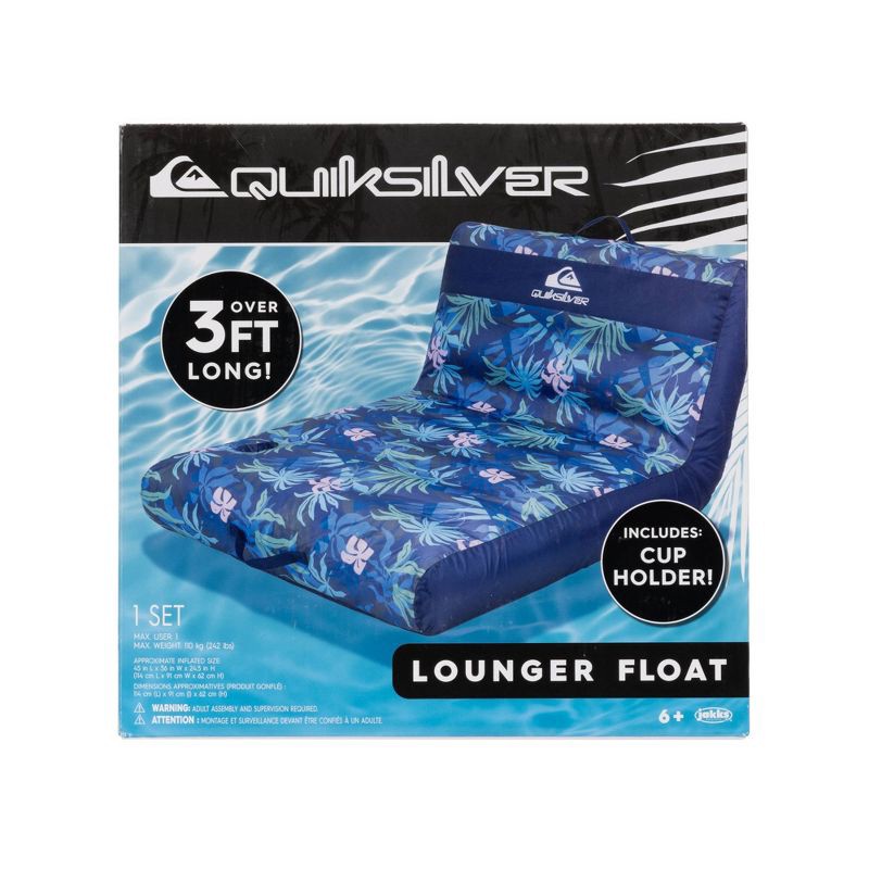 slide 2 of 7, Quiksilver Floral Mini Lounger - Blue, 1 ct