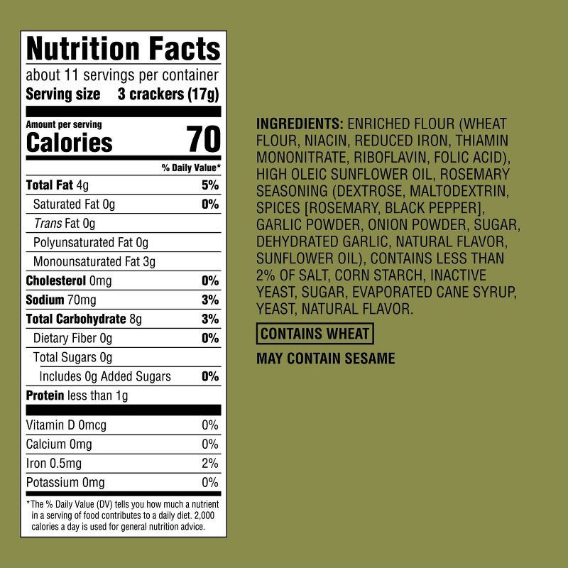 slide 5 of 5, Rosemary Scalloped Crackers - 6.5oz - Good & Gather™, 6.5 oz