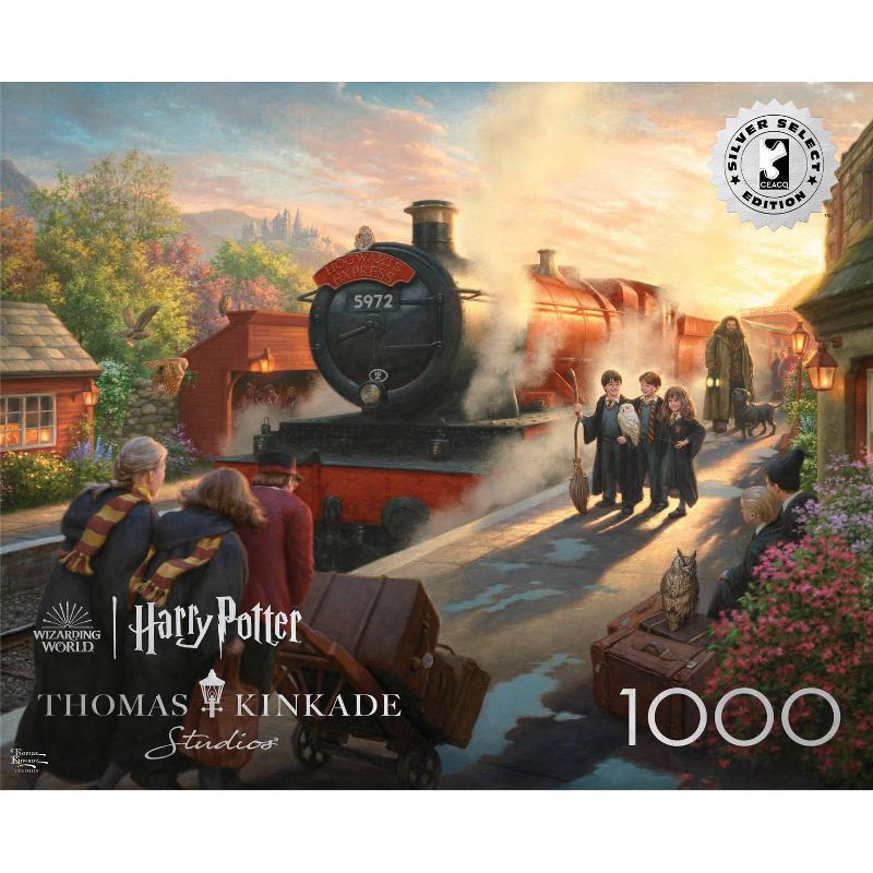 slide 3 of 3, Buffalo Games Thomas Kinkade Harry Potter Hogwarts Express Jigsaw Puzzle - 1000pc: Fantasy Cardstock Paperboard Art, 1000 ct