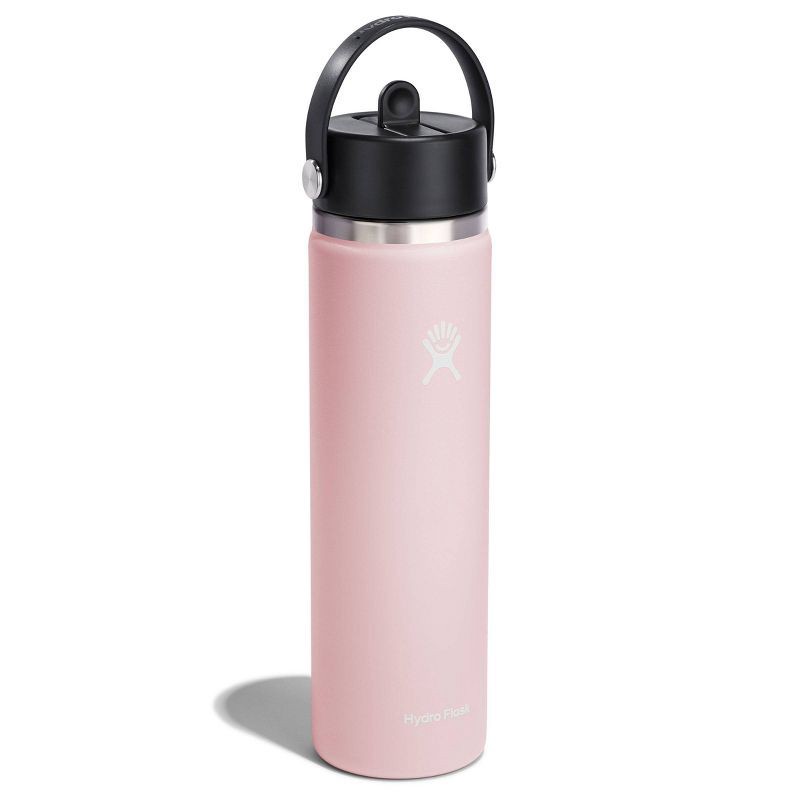 slide 2 of 4, Hydro Flask 24oz Wide Mouth Flex Straw Bottle - Trillium: BPA-Free, Vacuum-Insulated, 24 oz
