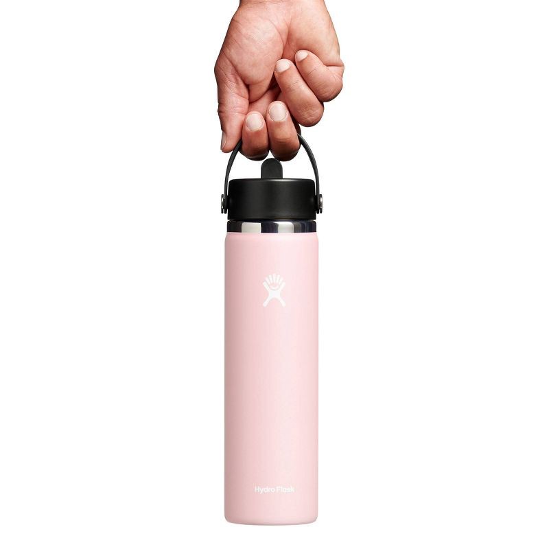 slide 3 of 4, Hydro Flask 24oz Wide Mouth Flex Straw Bottle - Trillium: BPA-Free, Vacuum-Insulated, 24 oz